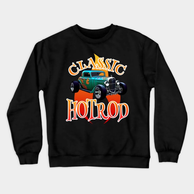 Hotrod Crewneck Sweatshirt by Tezatoons